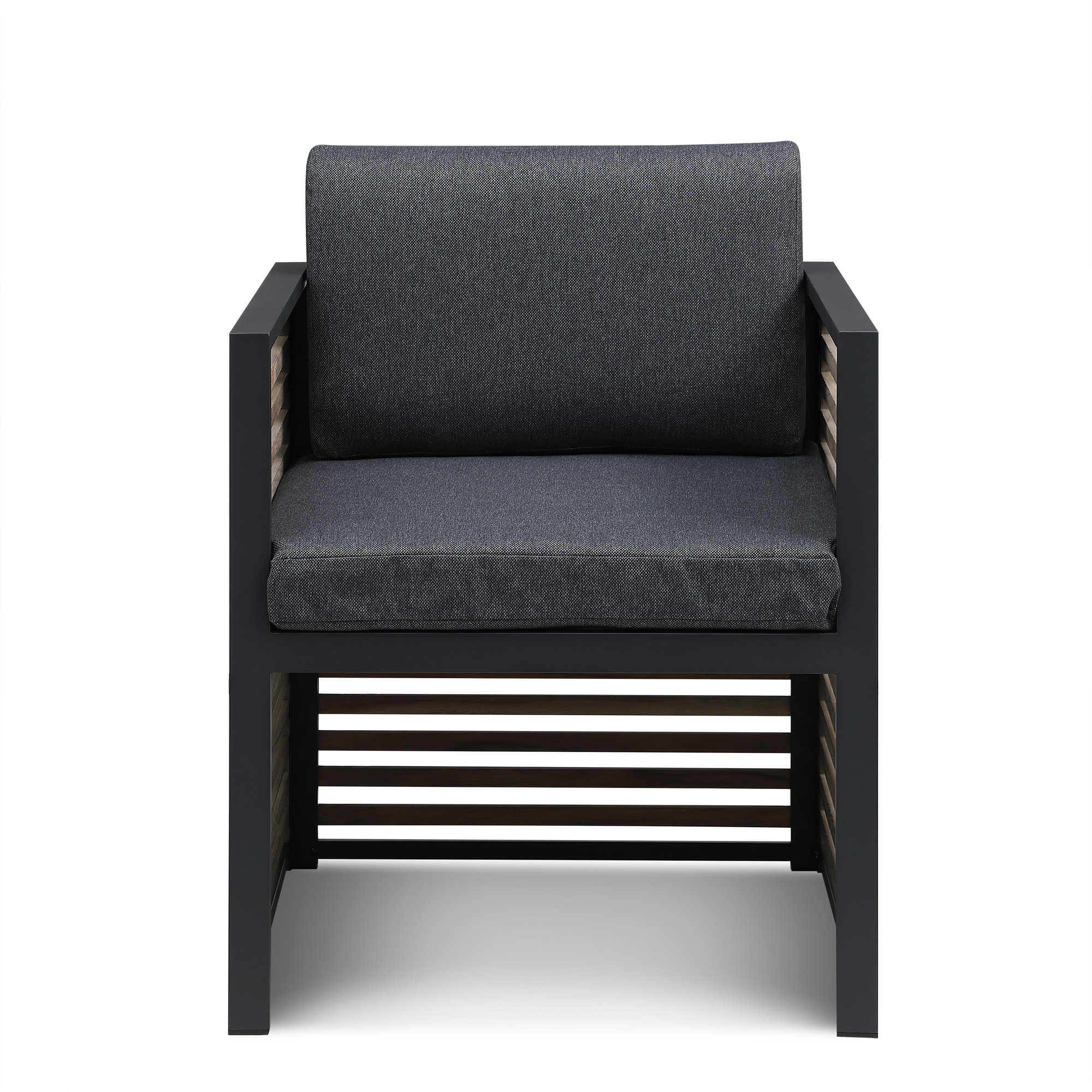 Pawni Teak Patio Dining Arm Chair W/o Custom Cover