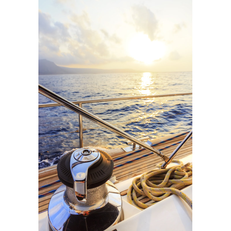 Ocean Sunset - Wrapped Canvas Print, 46cm H x 30cm W x 3.8cm D