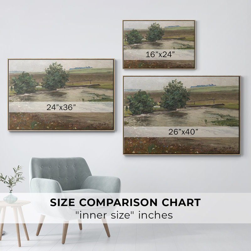 «Vintage Landscape - CDXLIX» sur toile, H 27 po x l 41 po