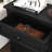 Black Nightstand with Three Drawers, Fully Assembled-863231363