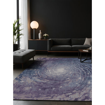 Tapis mauve soyeux et moelleux
