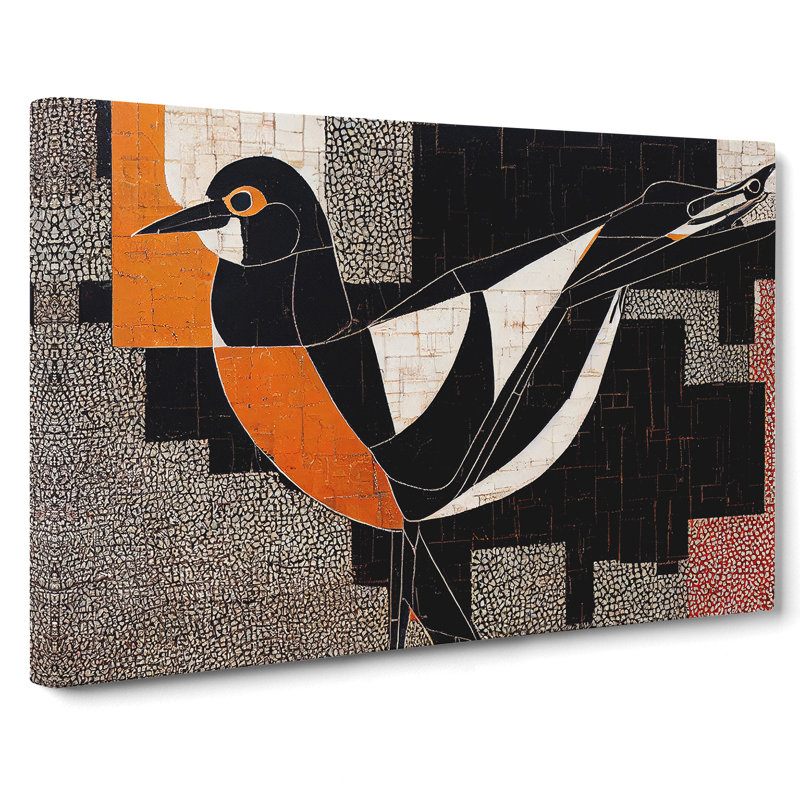 Expressive Abstract Bird - Wrapped Canvas, 40cm H x 60cm W x 3cm D