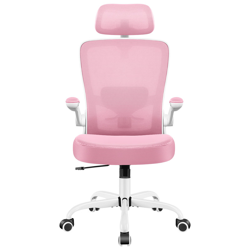 Everdene Office Ergonomic Task Chair, Pink, White