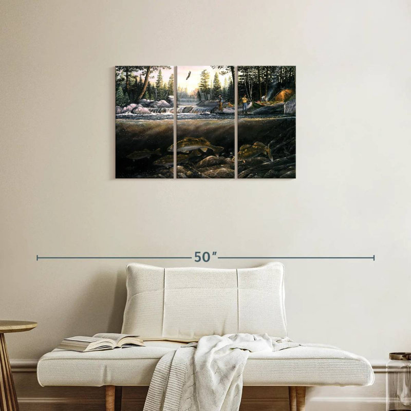 Brampt Fishing The Falls, 20" H x 33" W