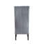 Chaise d'appoint en velours côtelé gris et finition noire, ensemble de 2