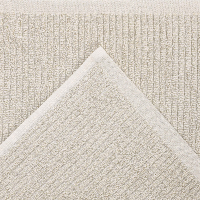  Viscose Cotton Blend Hand Towel Set - Textured Ribbed Design - Quick-Dry, Hand Towels - 6 Pack, Beige