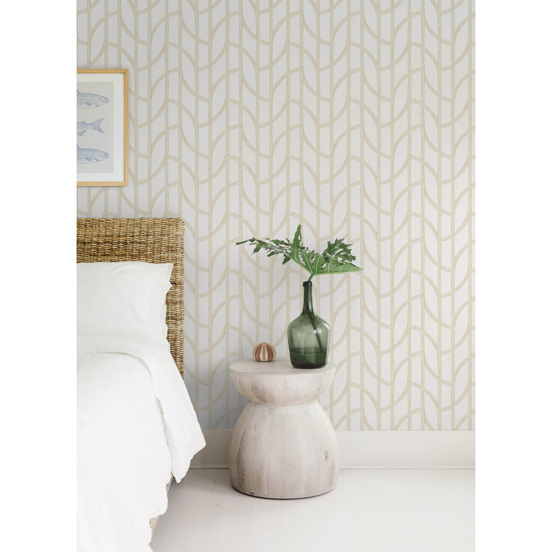 Salvo Curved Contours Wallpaper, Gold