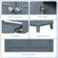 Meuble-lavabo multifonctionnel avec lavabo combiné - Armoire élégante avec cadre solide, panneau de fibres à densité moyenne durable et lavabo en céramique lisse pour des solutions de rangement élégantes-109712621-109712623