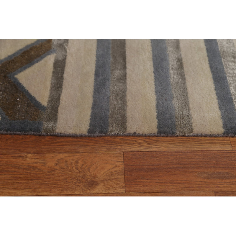 Hand Knotted Wool Geometric Indoor Rug