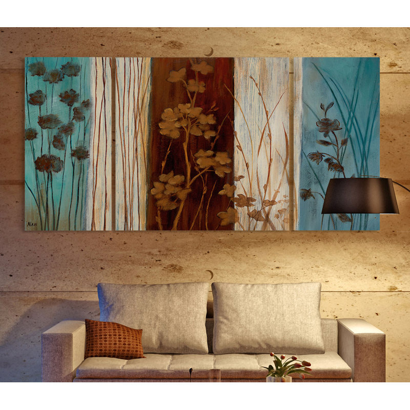 « summer silhouette ii », reproduction d’image multi-pièces sur toile, H 32 po x l 64 po x P 1,5 po