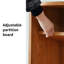 Armoire de rangement moderne à porte vitrée minimaliste