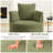 Round Oversized Swivel Barrel Chair with Half Moon Ottoman and Double Storage-1674982778