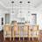 1-Dumb black dimmable blue glass pendant light