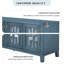 Buffet rétro à 4 portes avec poignées en métal, table buffet-142347845