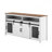 59.3''Sideboard With Sliding Barn Door And Mesh Panels,Farmhouse Buffet With Open Storage,Suitable For Living Room, Hallway, Balcony,Kitchen, Office-1280076625