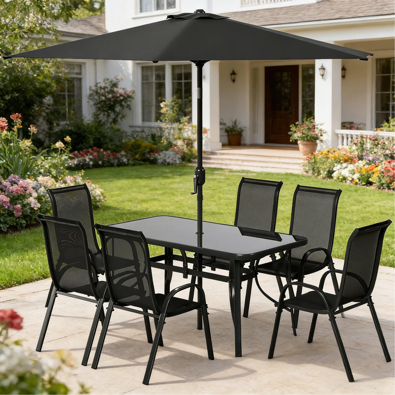 Ensemble de conversation de style moderne, ensemble de 8 meubles de patio