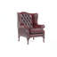 Upholstered Full Grain Leather Wingback Chair-75262732