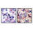 Fluttering Purple Butterflies Pattern - Animals Butterfly Square Collage Set Of 2-524652560-524652561