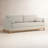 Ilene 84" Upholstered Sofa with Natural Wood Base-114572817