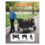 Poussette pliable 4 places pour enfants - Chariot quadruple robuste à tirer et tirer avec auvent réglable et roues amortissantes