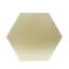 Table d'appoint hexagonale en métal, or - sans assemblage, pour différents endroits