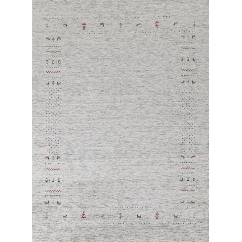 Tapis oriental animaux en laine Gabbeh 8 x 10
