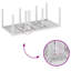 Garden Dining Set 9 Pcs White Poly Rattan