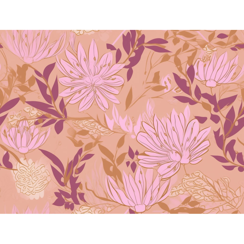 Motif floral de rideau de douche_6023, H 84 po x l 70 po