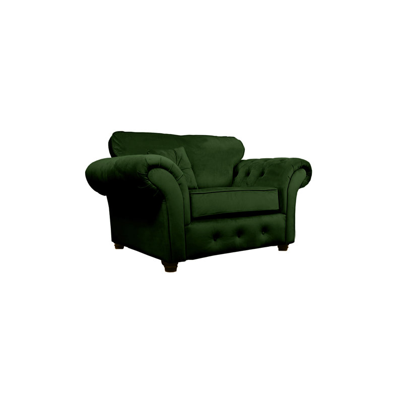 Lila Velvet Chesterfield Chair, Emerald Green