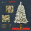 Ensemble de décoration de Noël 4 lumières avec lumières DEL, comprenant un arbre de Noël, une guirlande, une couronne et 2 arbres d'entrée, présentoir des Fêtes prêt à décorer