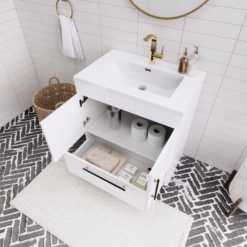 Spring 30" Single Bathroom Vanity, Gloss White