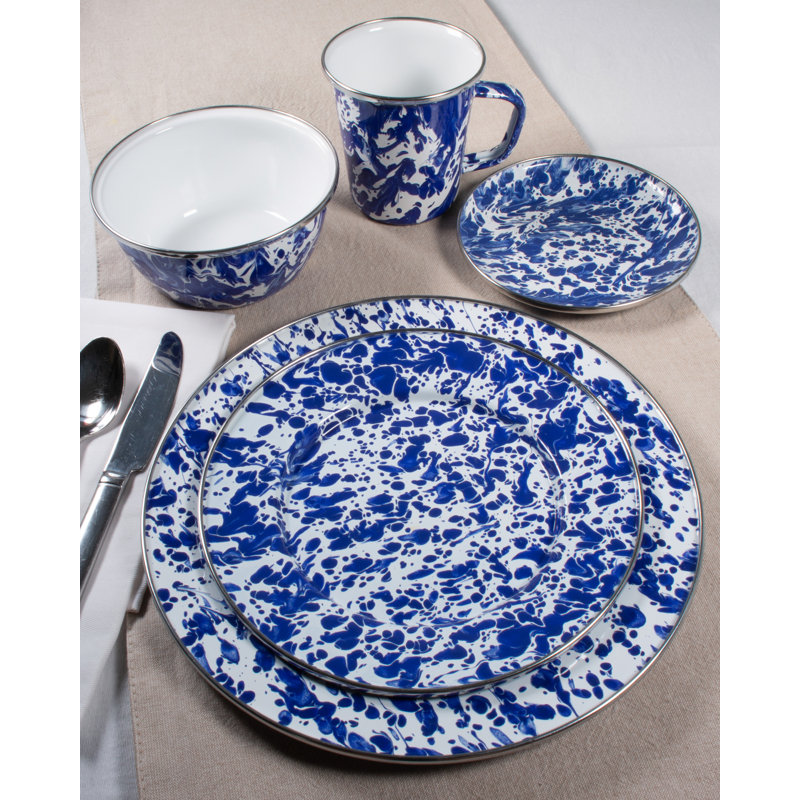 Set Of 2 Cobalt Swirl Chargers