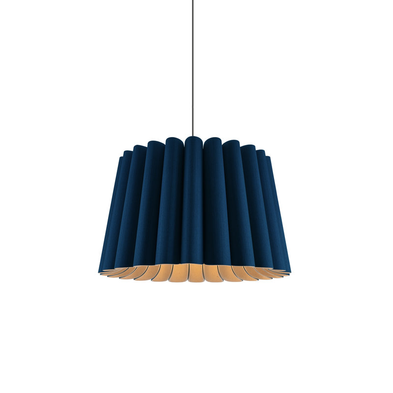 Luminaire suspendu long Renata, Bleu
