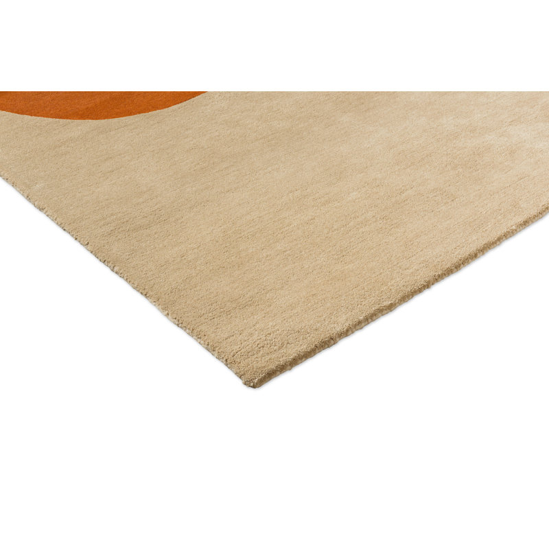 Hand Tufted Wool Floral Area Rug, Rectangle 5'3" x 7'6"