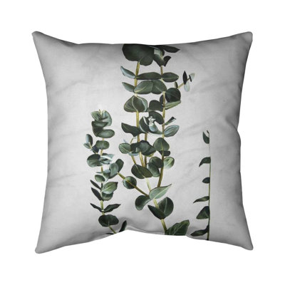 Eucalyptus stems - 18"x18" Throw pillow cover - Poly twill - Print on demand