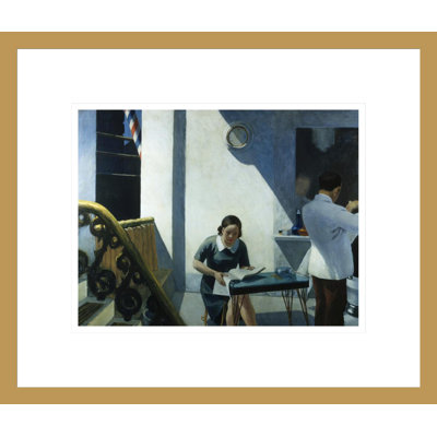 «Barber Shop» par Edward Hopper - impression giclée encadrée