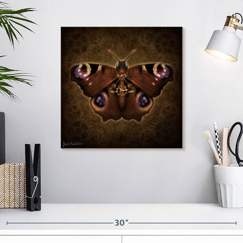 Papillon paon Steampunk II, H 16 po x l 16 po