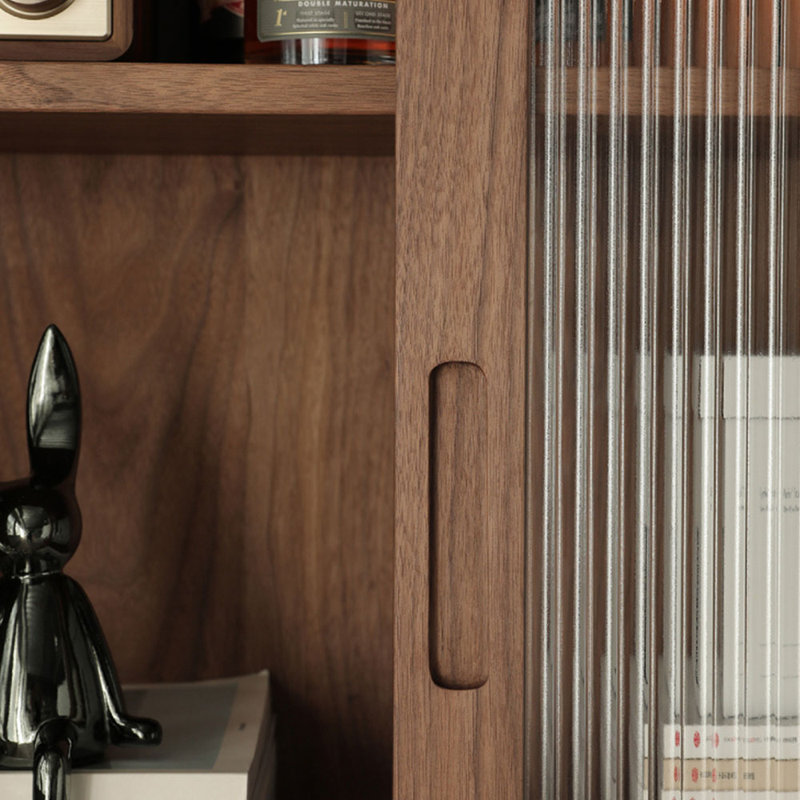 Bibliothèque de rangement de grande capacité de style japonais, Marron foncé
