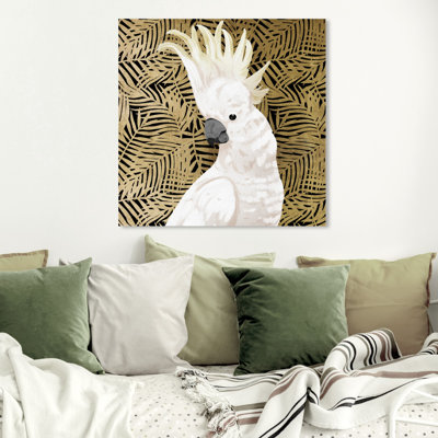 " Cockatoo Profile Gold " Painting Print