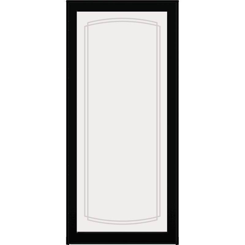 Porte biseautée réversible avec vue interchangeable 60MT, L 36 po x H 81 po x P 1,63 po, Noir