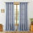 Semi Sheer Rod Pocket Curtain Panel with Tassel Fringe – Faux Linen Textured, Light Filtering, 1 Panel-509945933-509945922