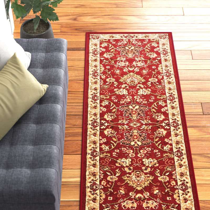Bhatari Indoor Rug, Runner 2'7" x 10', Burgundy