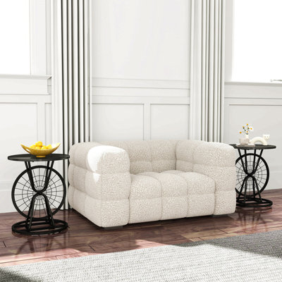Table d'appoint 2 pièces à roulettes de style industriel rétro, table d'appoint ronde avec structure en métal, table basse rustique pour le salon, la chambre à coucher et le bureau
