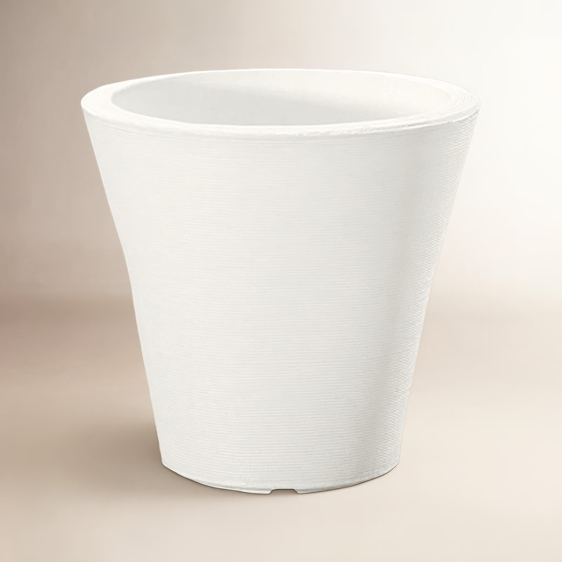 Pot à fleurs rond Madison, Blanc alpin, H 26 po x l 26 po x P 26 po