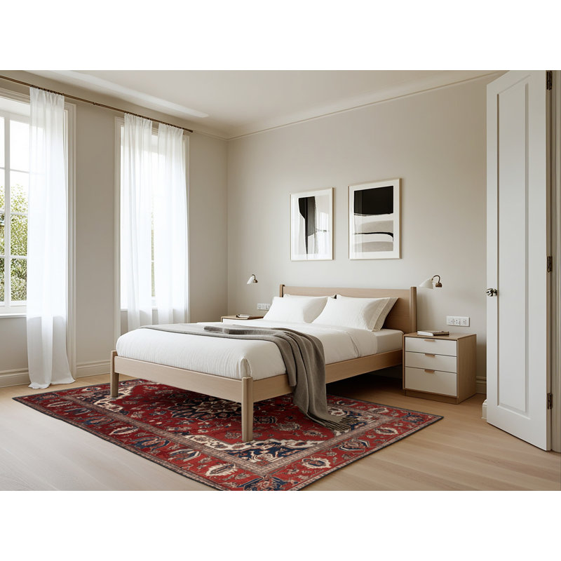Tapis brun lavable à la machine, Rectangle 5 pi x 7 pi