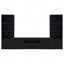 Black 3-Piece Entertainment Centre, Three-Part Storage Media Unit For Family Room