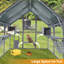 Grande cage d'extérieur 110 po pour chat, niche pour chat avec portes verrouillables, rampe à plusieurs niveaux avec rampes, plateformes et boîtes de repos pour chats et petits animaux