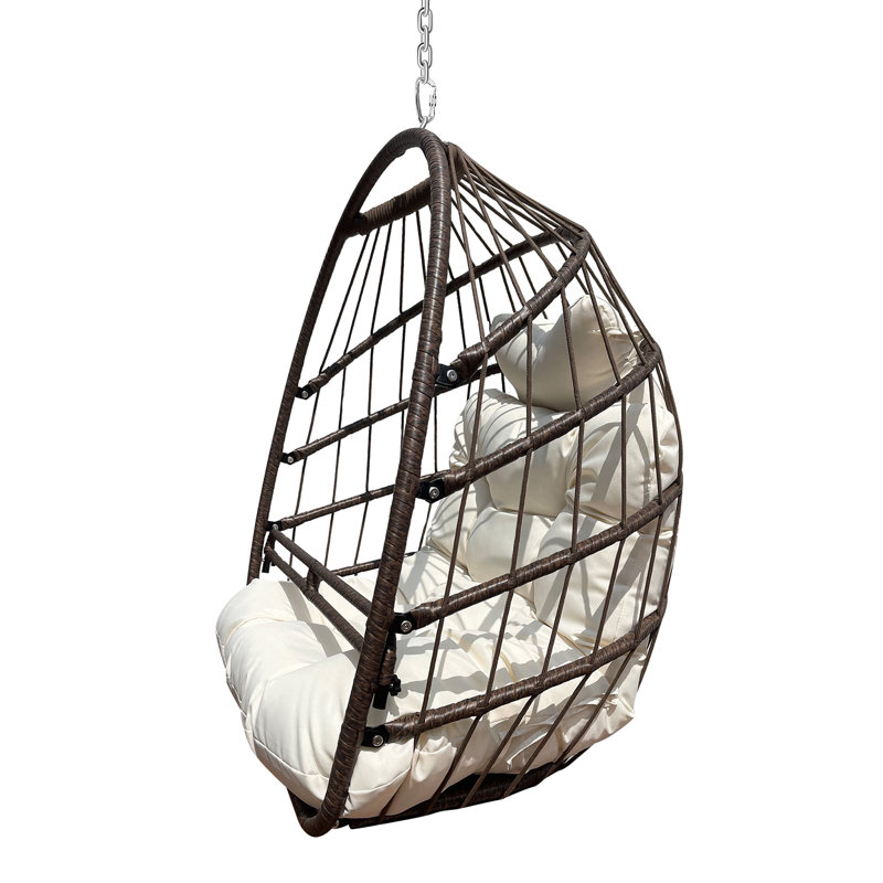 Balancelle de 350 lb pour balancelle de patio, cadre pliable, chaise de balcon intérieure suspendue pour panier à œufs, capacité,