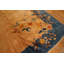 Antique Art Deco Chinese Floral Blue Navy, Ivory Beige Cream White 1930s Rug