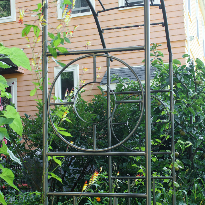 Alari 66.25'' W x 21'' D Iron Arbor in Black